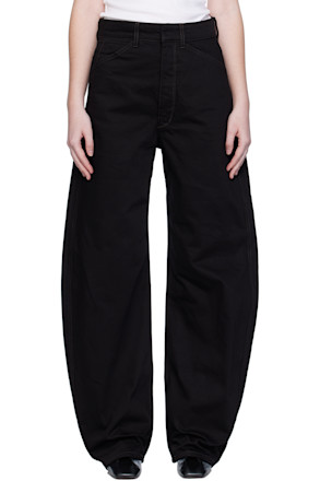 Black High Waisted Curved Jeans