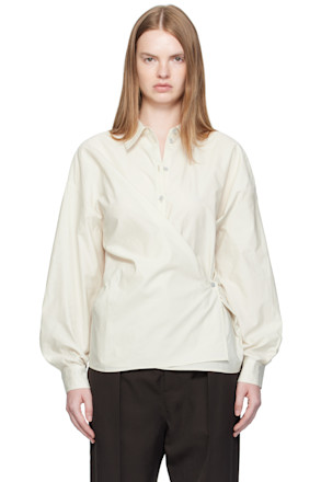 Off-White Straight Collar Twisted Shirt