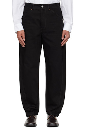 Black Twisted Workwear Jeans