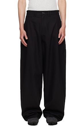 Black Wide Tailored Trousers