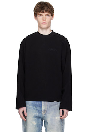 Black Waffle Long Sleeve T-shirt