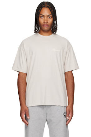 Gray Script Logo T-shirt