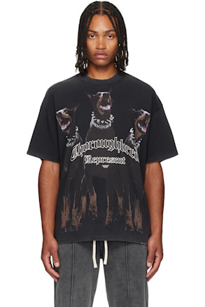 Black 'Thoroughbred' T-shirt