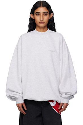 Gray Logo Oversized Sweatshirt
