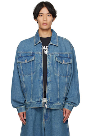 Blue Hip-Hop Denim Jacket