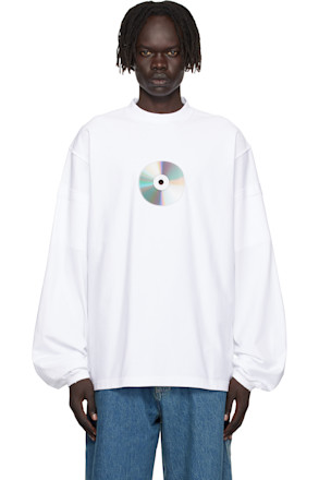 White CD Reworked Long Sleeve T-shirt