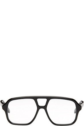 Black Slim Aviator Glasses