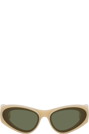 Beige Front Lenses Cateye Sunglasses