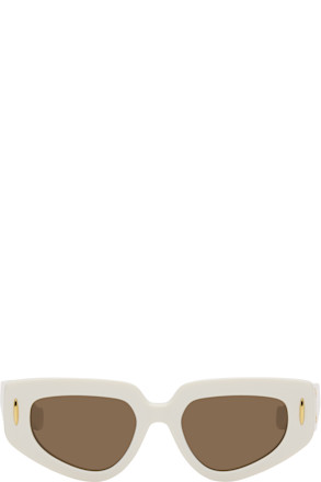 White Small Butterfly Screen Sunglasses