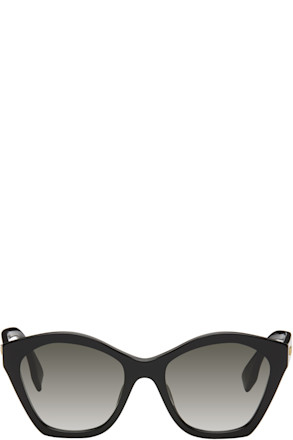 Black Lettering Cat-Eye Sunglasses