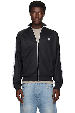 Black Taped Track Jacket