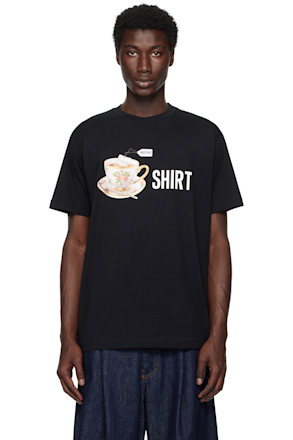 Black Printed Organic Cotton T-shirt