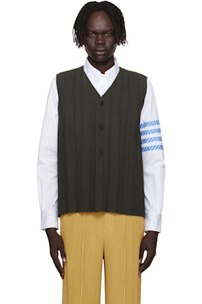 Brown Edge Ensemble Vest