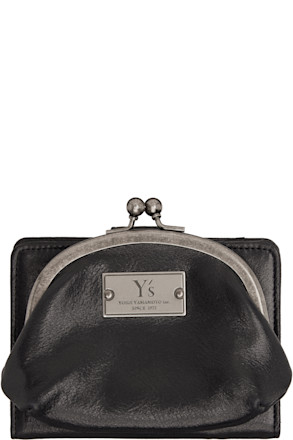 Black Leather Metal Clasp Wallet