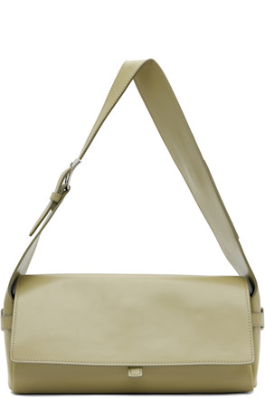 Green Leather Belting Duffle Bag