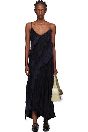 Black Ruffle Maxi Dress