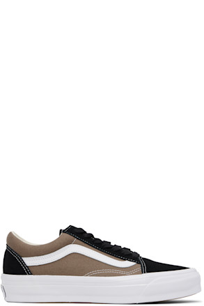 Black & Taupe Premium Old Skool Sneakers