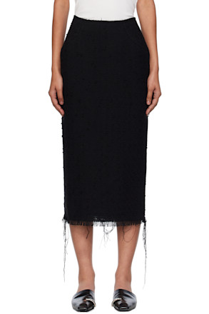 Black Thalia Midi Skirt