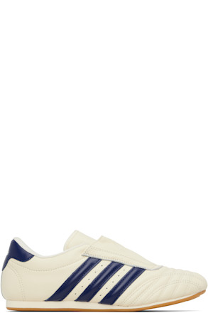 Off-White & Blue Taekwondo Sneakers