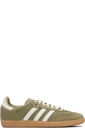Green & Off-White Samba OG Sneakers