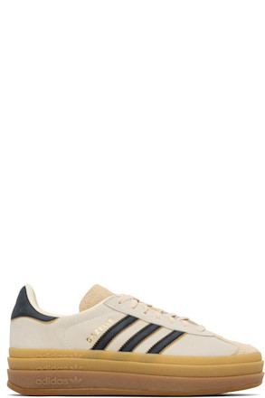 Beige & Black Gazelle Bold Sneakers
