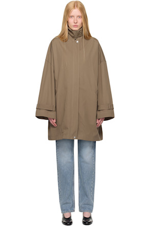 Taupe Oversized Trench Coat