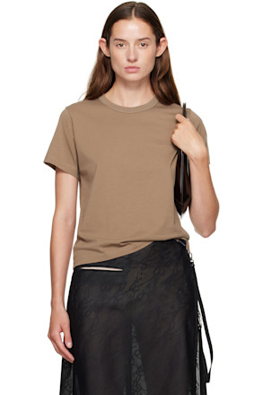 Tan Embroidered T-shirt