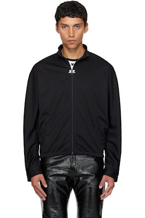 Black Interlock Tracksuit Jacket