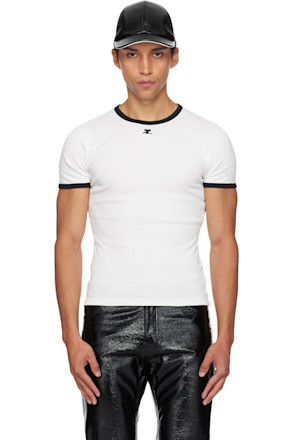 White Signature Contrast T-shirt
