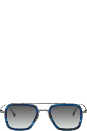 Silver & Blue FLIGHT.006 Sunglasses