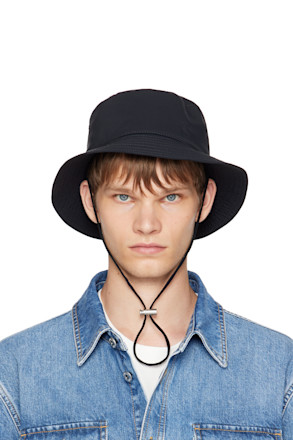 Black Tech Nylon Bucket Hat