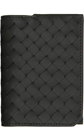 Green Intrecciato Piccolo Flap Card Holder