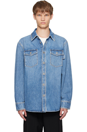 Blue Faded Denim Shirt