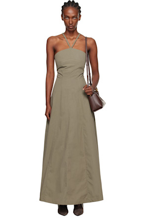Khaki Poise Maxi Dress