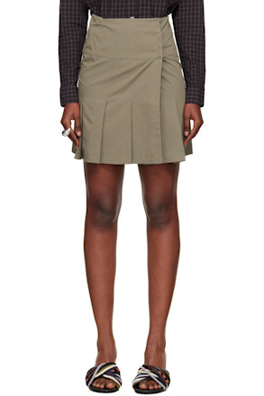 Khaki Girdle Miniskirt