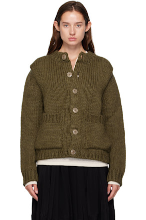 Khaki Over Cardigan