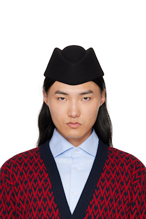 Black Wool Cap