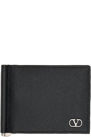 Black VLogo Signature Bifold Wallet