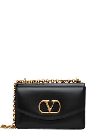 Black Logo Calfskin Bag