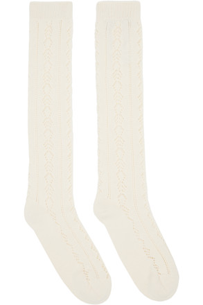 Off-White Cotton Socks