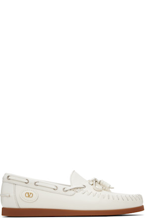 Off-White Palm Avenue Buffalo Leather Boat Shoes