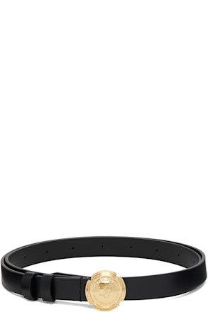 Black Champagne Cork Leather Belt