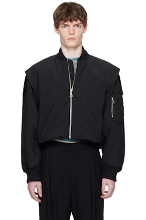 Black 'The Hooded' Bomber Jacket
