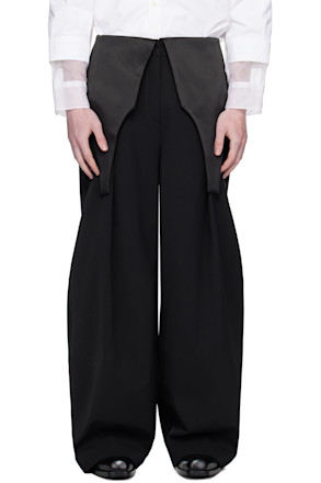 Black 'The Bodysuit' Suit Trousers