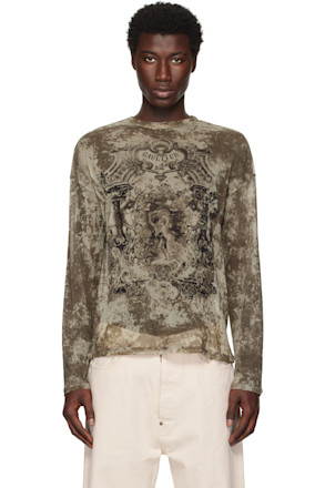 Beige 'The Oversized Médallion' Top