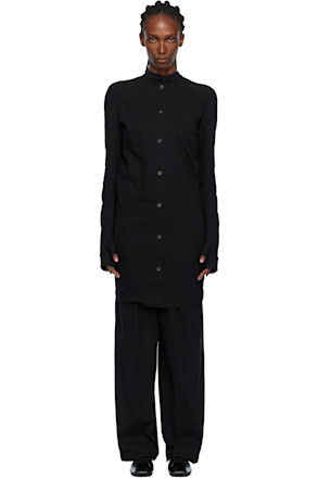 Black 'Like Torso Like Shirt' Minidress