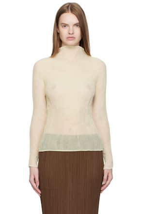 Off-White Chiffon Twist 3 Top