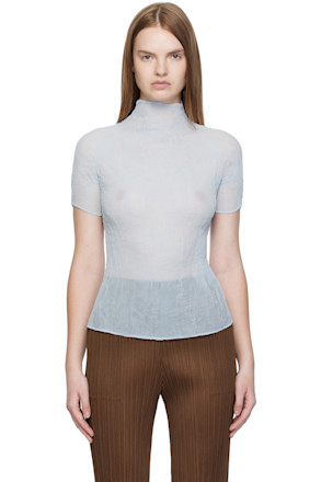 Blue Chiffon Twist 3 Top
