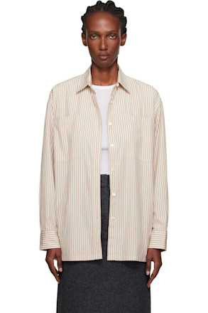 Beige Toro Oversized Stripe Shirt