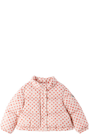 Baby Pink Bashira Printed Down Jacket